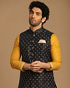 Manyavar Men Vibrant Blue Jacket