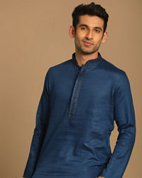 Manyavar Men Sober Blue Kurta Pajama