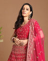 alt message - Mohey Women Traditional Rani Lehenga image number 1