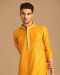 Manyavar Men Sublime Light Orange Kurta Set