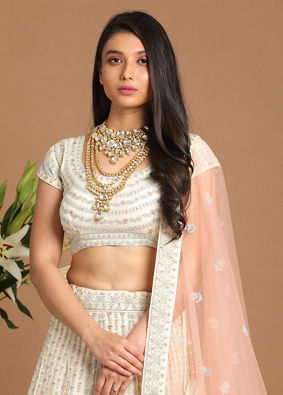 Mohey Women Light Colored Chiffon Lehenga