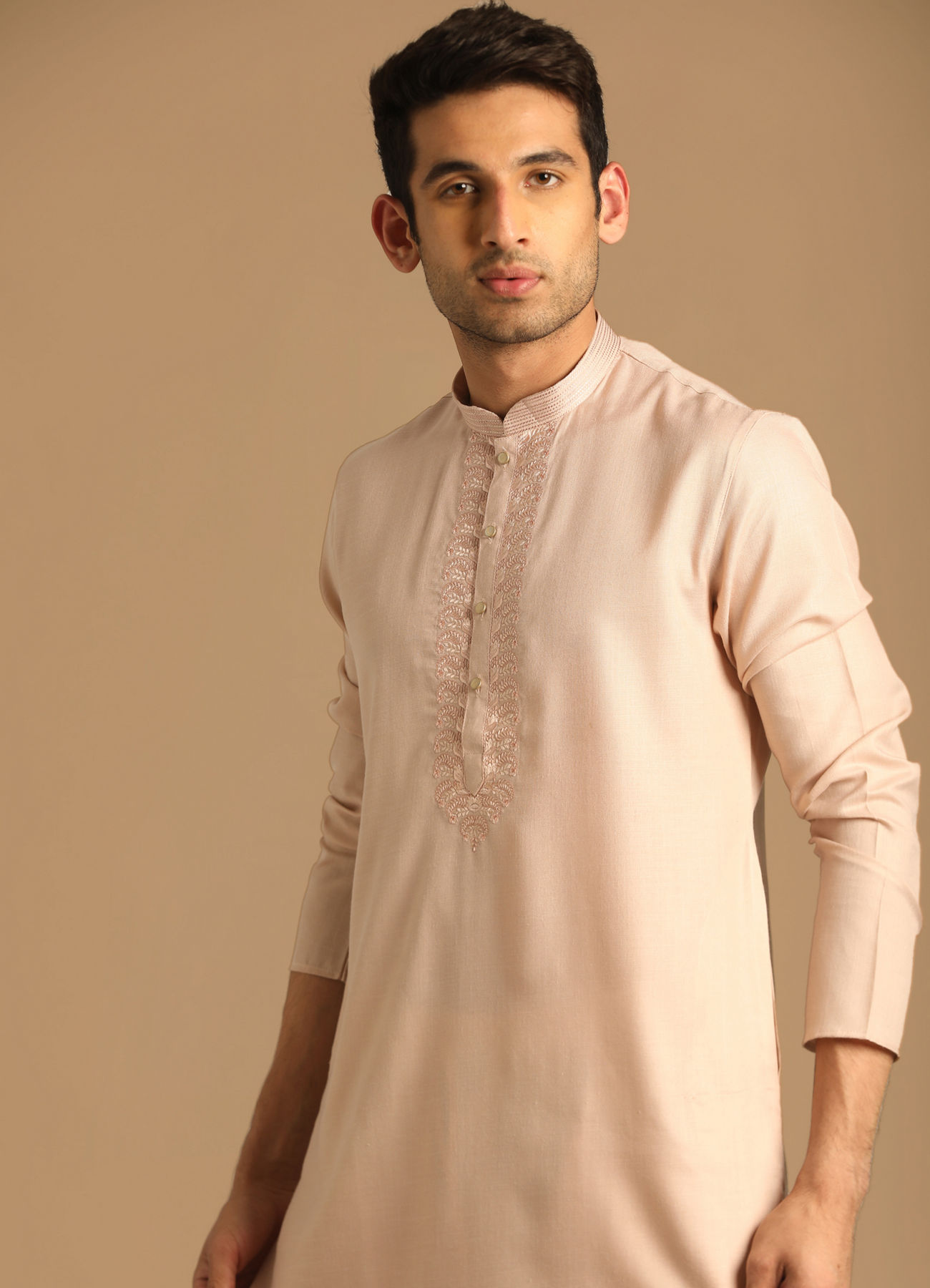 Manyavar Men Self Design Rani Kurta Set