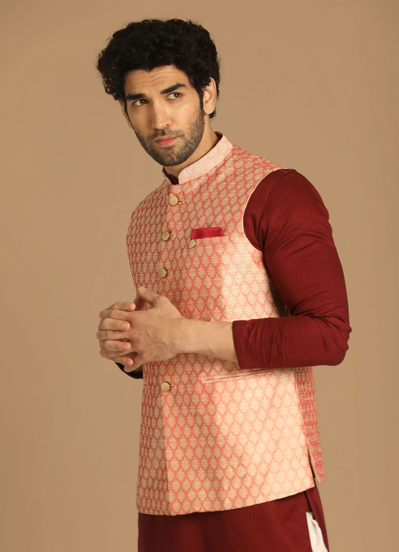 Manyavar Men Classy Gajaree Jacket