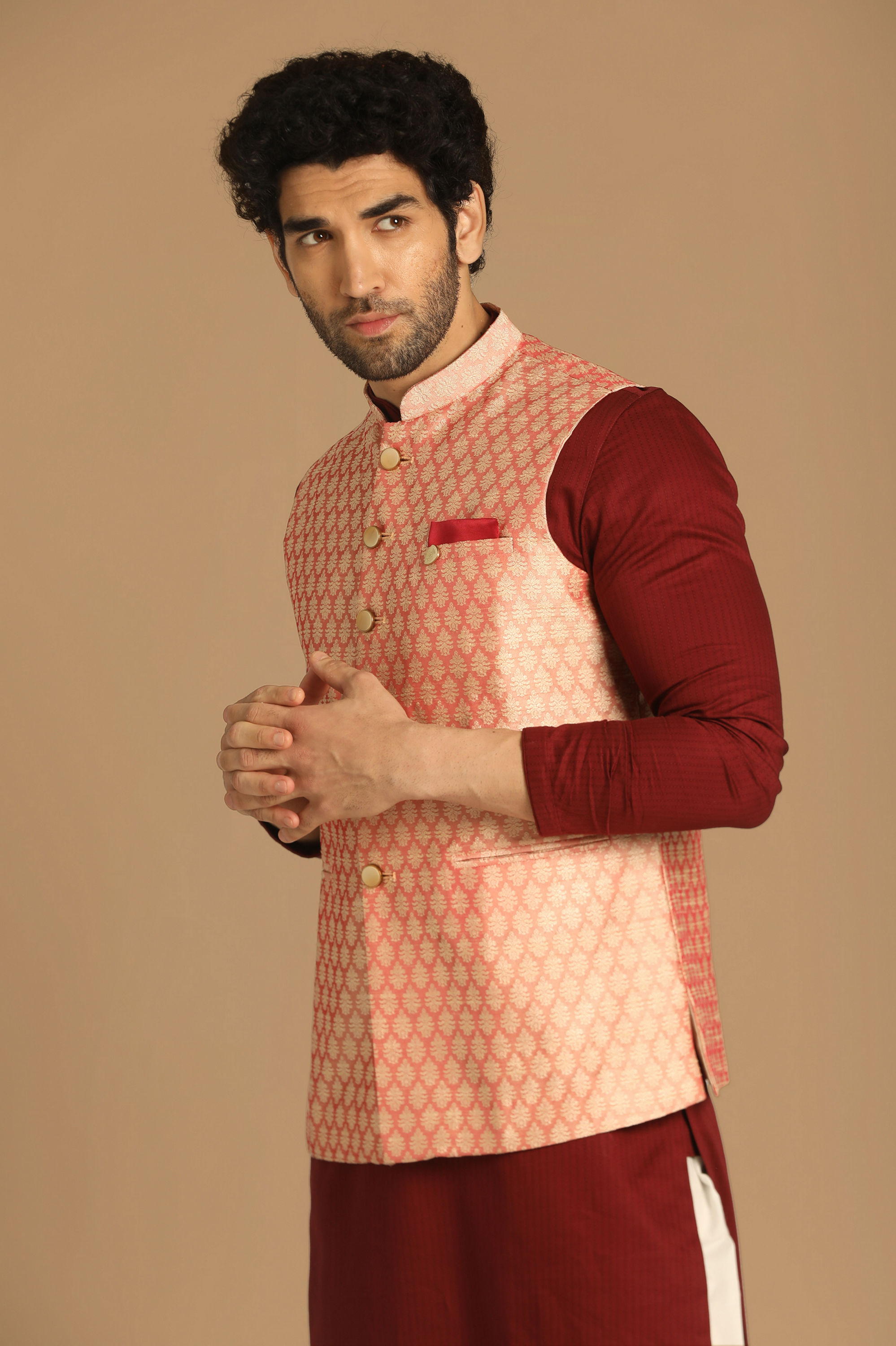 Manyavar Men Classy Gajaree Jacket