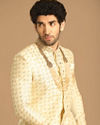 alt message - Manyavar Men Sea Shell White Sherwani image number 0