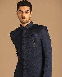 Manyavar Men Iconic Blue Indo Western