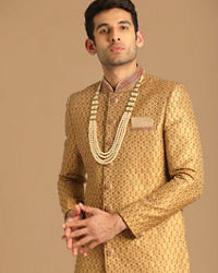 Manyavar Men Classy Fawn Sherwani