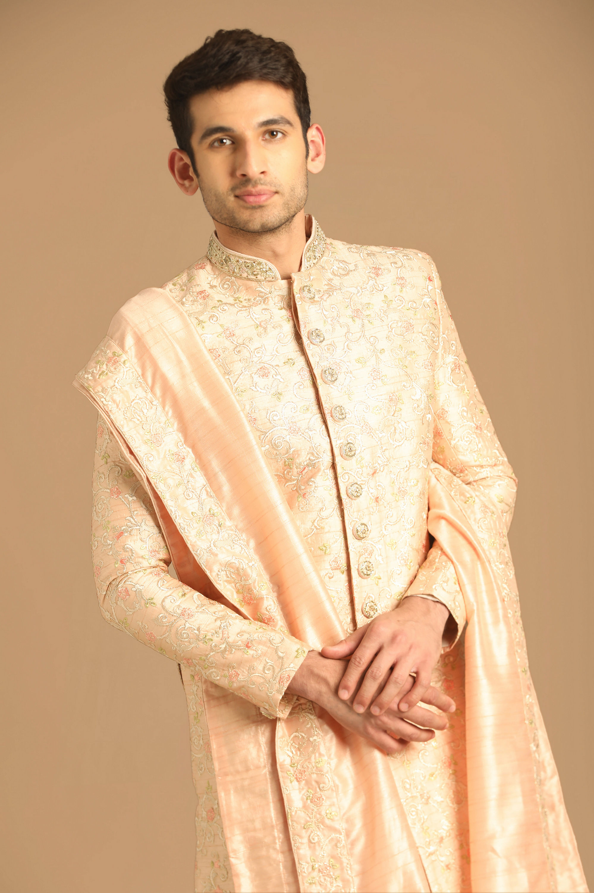 Manyavar Men Timeless Gajaree Sherwani