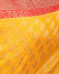 Mohey Women Blissful Mustard Yellow Saree