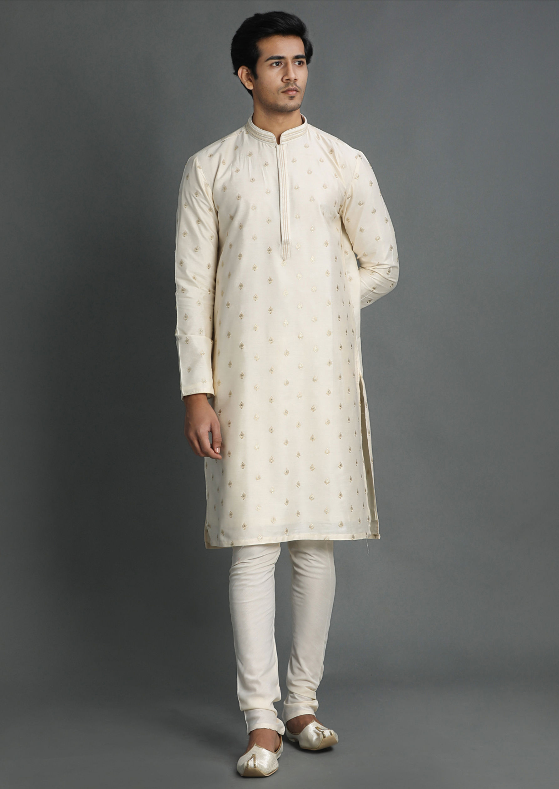 Twamev Men Stylish Cream Kurta Set