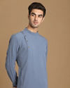 Manyavar Men Opal Grey Side Open Kurta image number 0