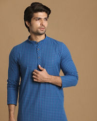 Manyavar Men Feroze Chequered Kurta