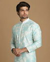 Manyavar Men Inimitable Bright Green Kurta Set