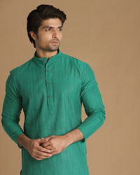 Manyavar Men Light Green Casual Kurta