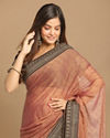 Mohey Women Delicate Peach Colour Saree image number 1