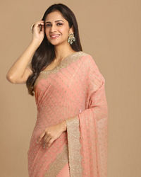 Mohey Women Georgeous Pink Saree