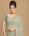 Mohey Women Georgeous Pista Saree