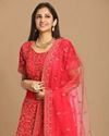 Mohey Women Ravishing Red Bridal Lehenga