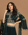 Mohey Women Dark Green Lehenga image number 1