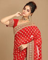 Mohey Women Ravishing Red Saree