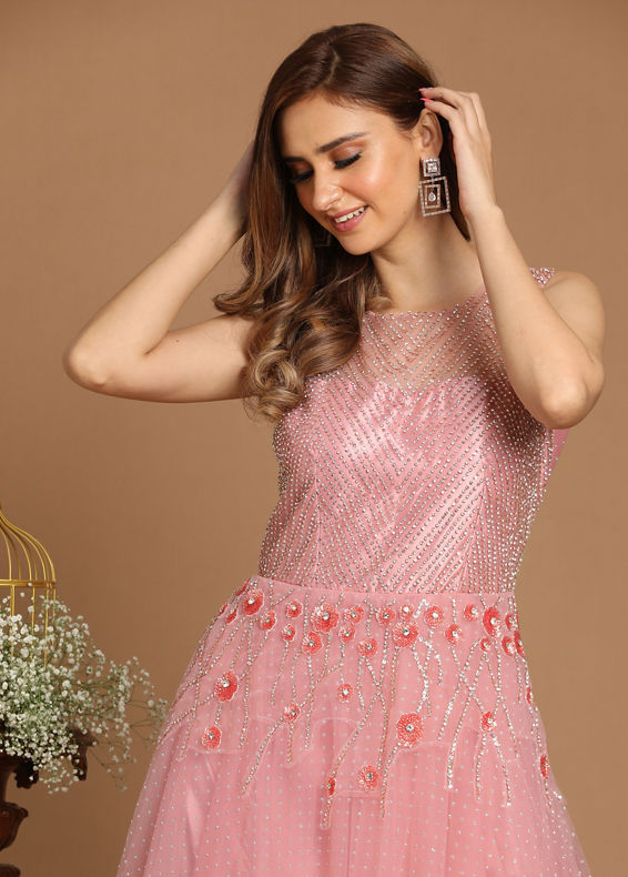 Mohey Women Princessy Pink Gown