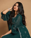Mohey Women Bottle Green Stitched Suit