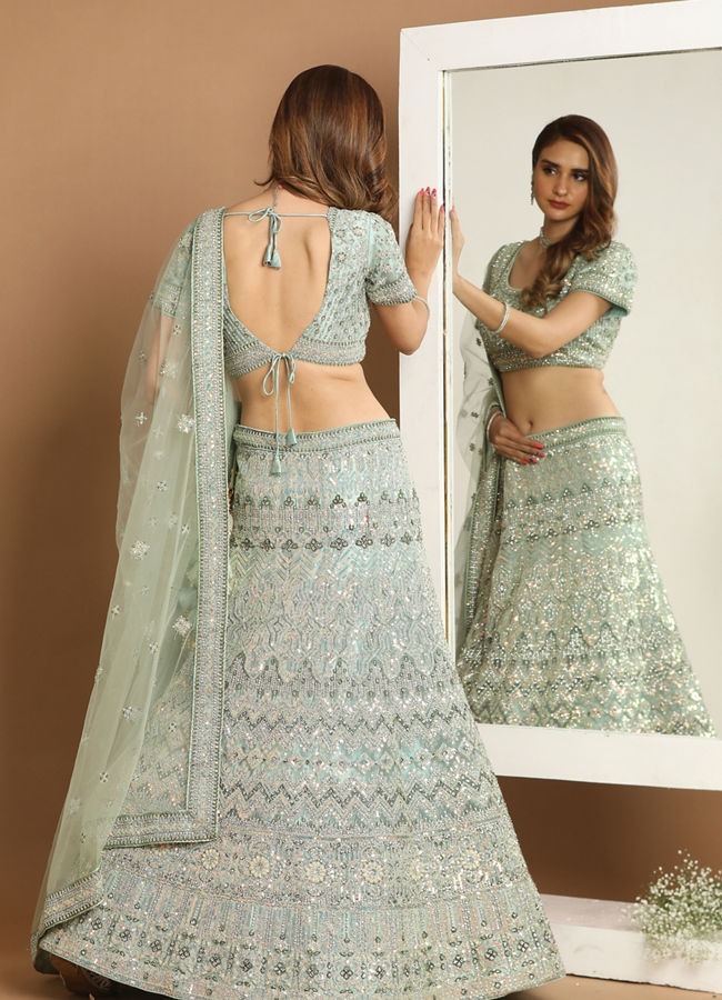 Buy Charming Light Green Lehenga Online in India Mohey Lehenga for Women