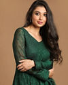 Mohey Women Classy Bottle Green Gown image number 1