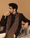 Manyavar Men Maroon Indo Western With Dupatta