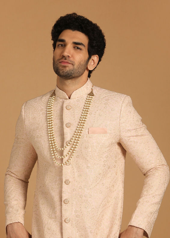 Manyavar Men Luxe Rani Pink Sherwani