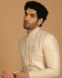 Manyavar Men Offbeat Off White Indo Western