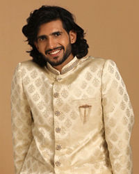 Manyavar Men Sober Light Hued Indo Western