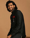 Manyavar Men Achkan Style Green Indo Western