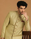 Manyavar Men Charismatic Green Indo Western
