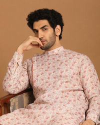 Manyavar Men Biscuit Shade Casual Kurta