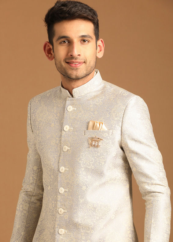 Manyavar Men Peppy Purple Indo Western