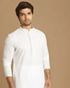 Manyavar Men Classic White Kurta Set