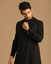 Manyavar Men Casual Black Kurta