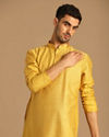 Manyavar Men Smart Fit Mustard Kurta Set