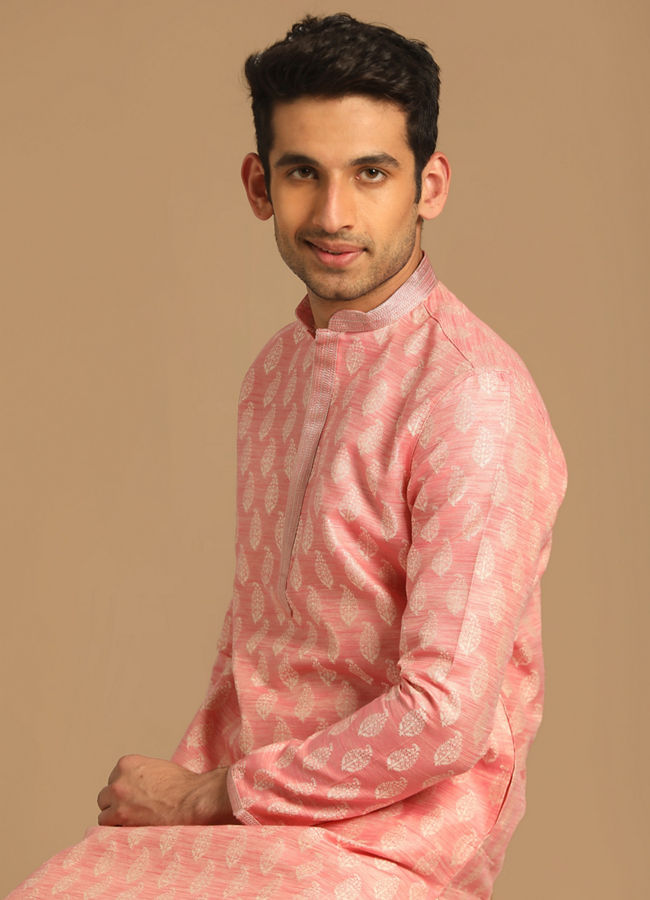 Manyavar pink kurta pajama new arrivals