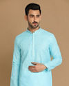 Manyavar Men Sublime Blue Kurta Set