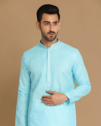 Manyavar Men Sublime Blue Kurta Set