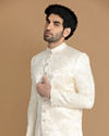 alt message - Manyavar Men Enchanting Cream Sherwani image number 0