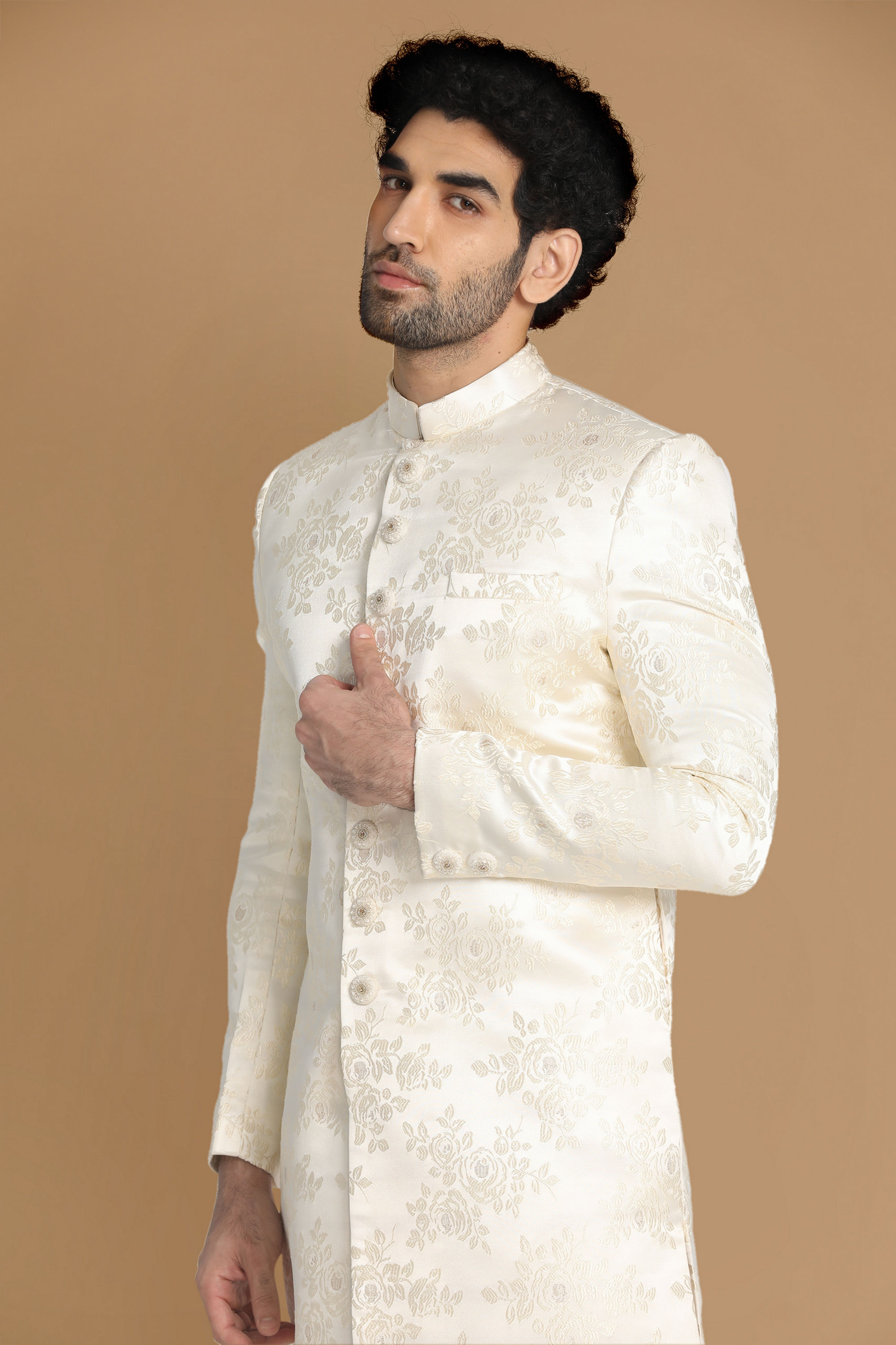 Manyavar Men Enchanting Cream Sherwani