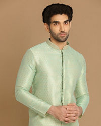 Manyavar Men Subtle Light Green Kurta Pajama