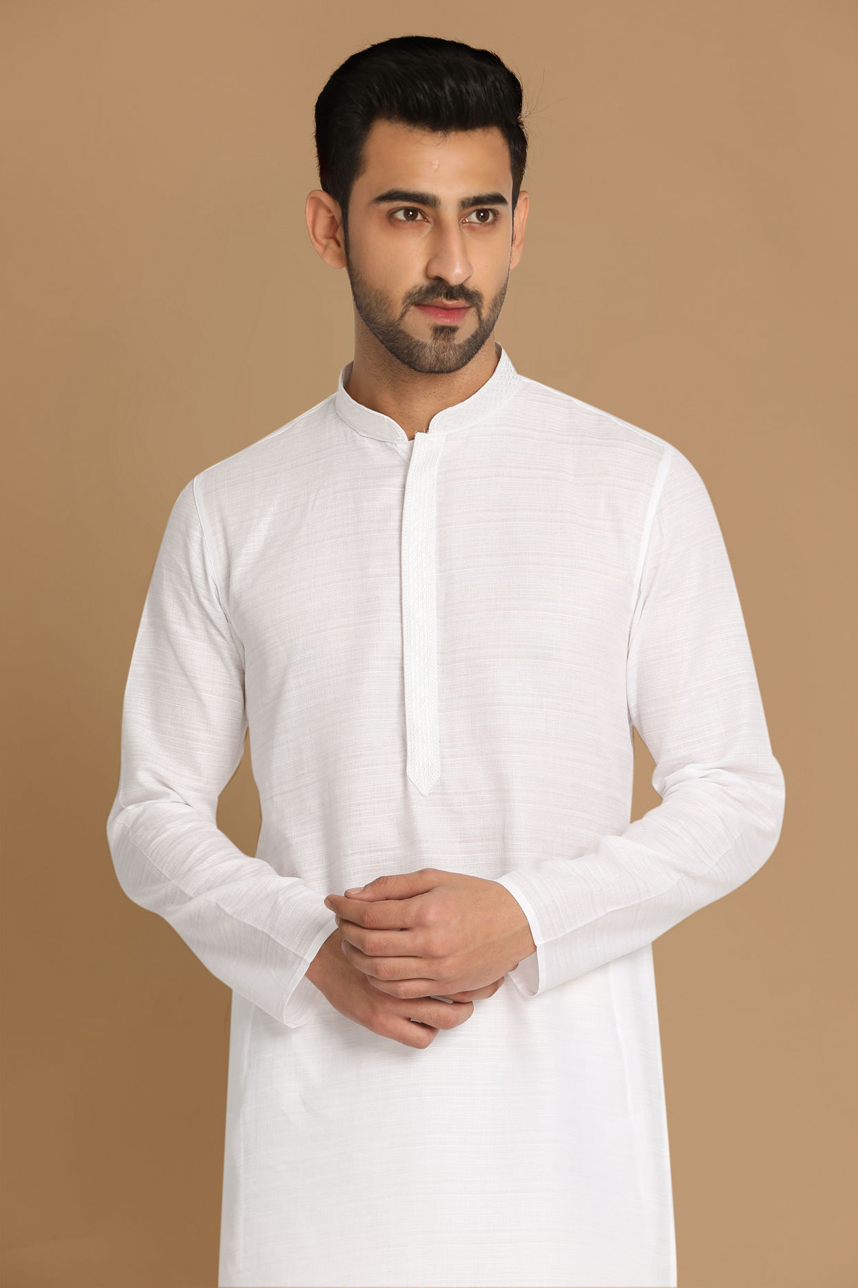 Buy Basic White Kurta Pajama Set Online in the USA @Manyavar - Kurta ...