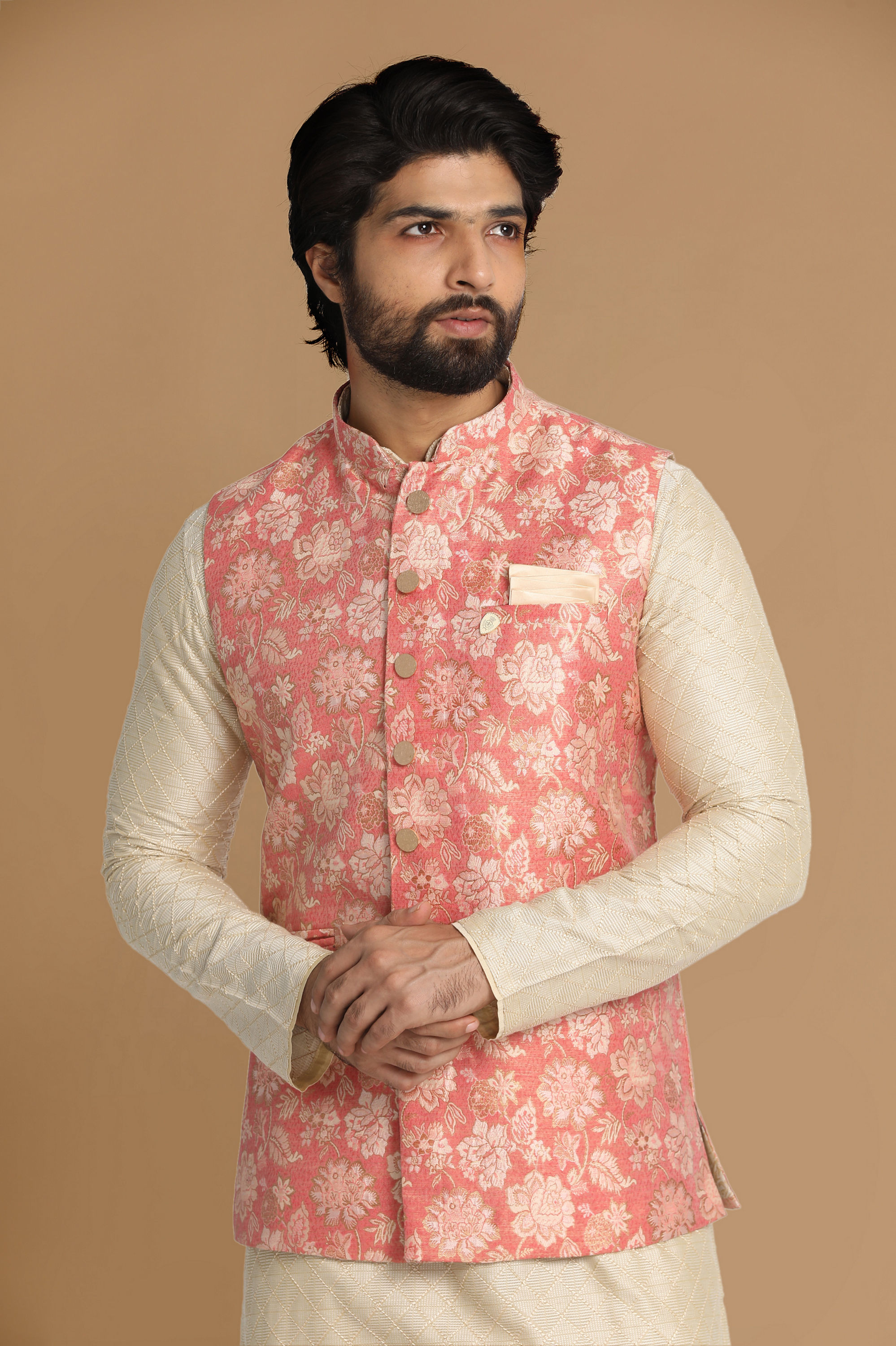 Manyavar Men Elegant Gajaree Jacket