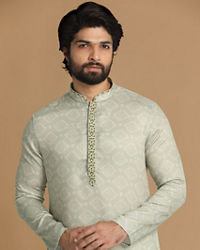 Manyavar Men Subtle Green Kurta Pajama