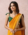 Mohey Women Mustard Yellow Embellished Saree