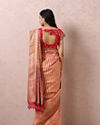 Mohey Women Pink Zari Saree